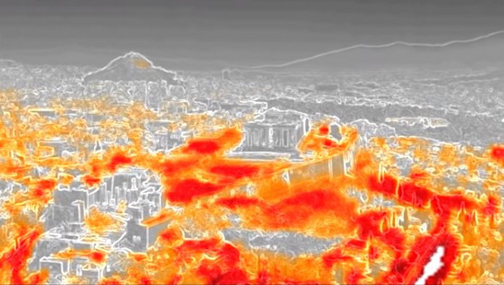 Πήραν φωτιά τα τσιμέντα της Αθήνας: Τοπικά μέχρι και 55 βαθμούς Κελσίου η θερμοκρασία (Βίντεο)