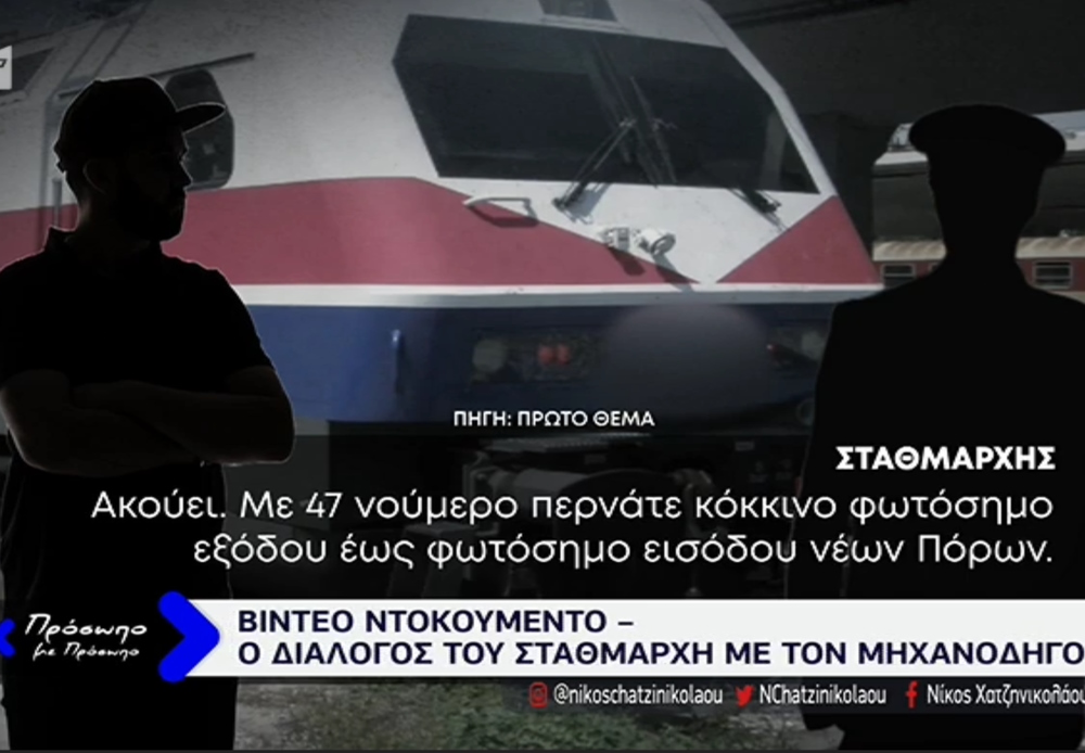 Σύγκρουση τρένων στα Τέμπη: Ο τελευταίος διάλογος του σταθμάρχη με τον μηχανοδηγό πριν από τη σύγκρουση