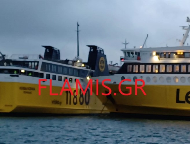 Σύγκρουση πλοίων στο λιμάνι της Κυλλήνης – Ταλαιπωρία για τους επιβάτες