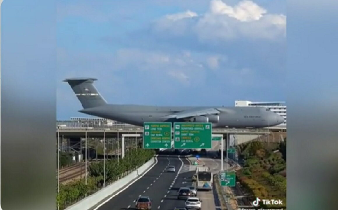 Αεροδρόμιο «Ελ. Βενιζέλος»: Αεροπλάνο….εξ ουρανού! Αμερικανικό μεταγωγικό «προσγειώθηκε» στην Αττική Οδό