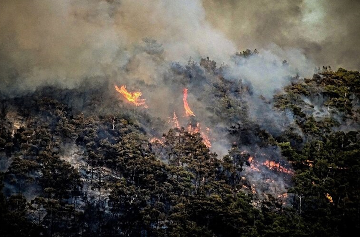 Φωτιά – Καβάλα: Μήνυμα 112 για εκκένωση οικισμών – Τραυματίστηκαν πυροσβέστες